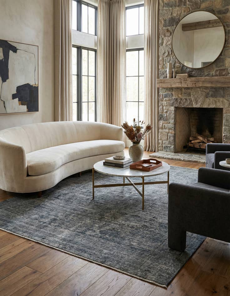 Detail image of 9' 5 x 11' 10  Hand Knotted Ultra Vintage Persian Wool Rug