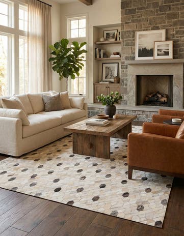 5' 4 x 7' 7 Cowhide Rug
