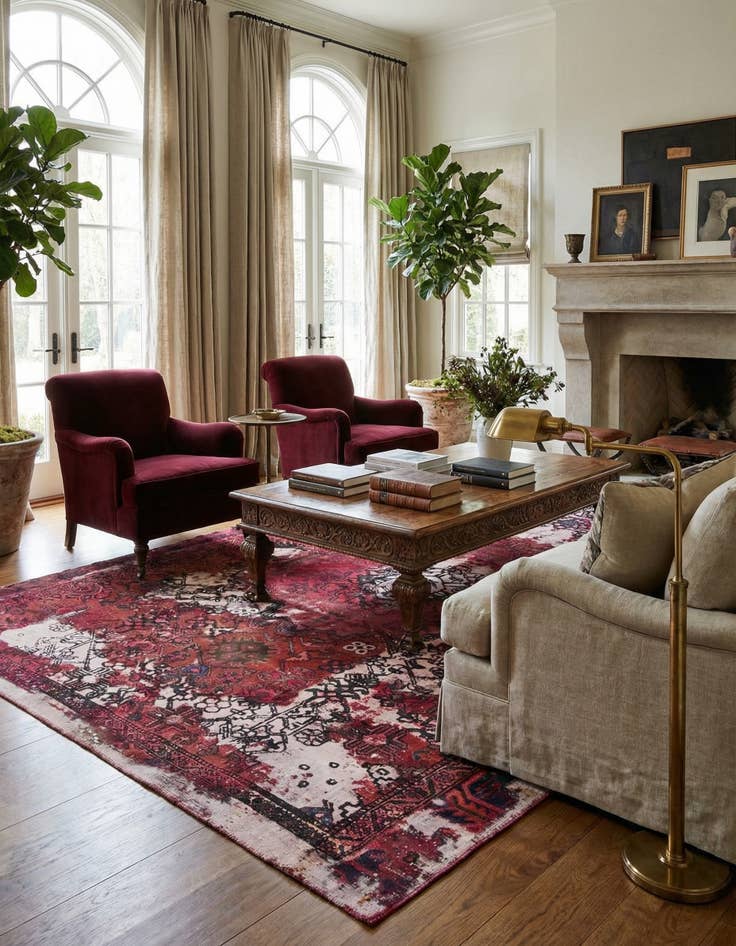 Detail image of 6' 6 x 8' 10 Hand Knotted Ultra Vintage Persian Wool Rug