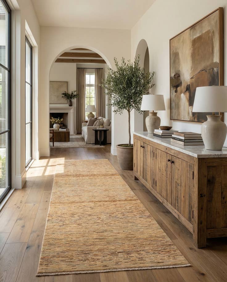 Detail image of 3' 11 x 9' Hand Knotted Modern Ziegler Runner Rug