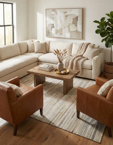 5' 1 x 8' 2 Cowhide - Patchwork Rug