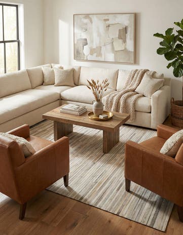 5' 1 x 8' 2 Cowhide - Patchwork Rug