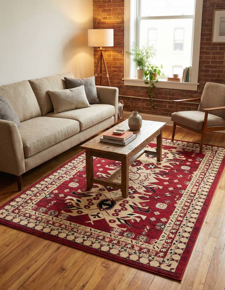 Detail image of 6' x 9' Heriz Design Rug