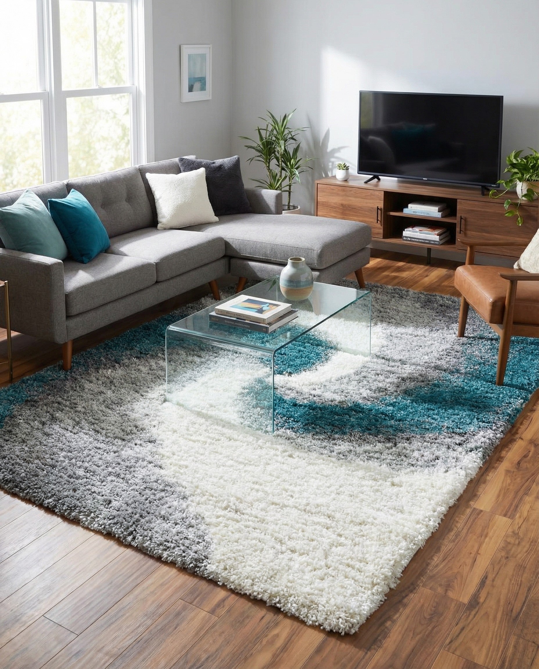  7' 10 x 10' Soft Touch Shag Rug