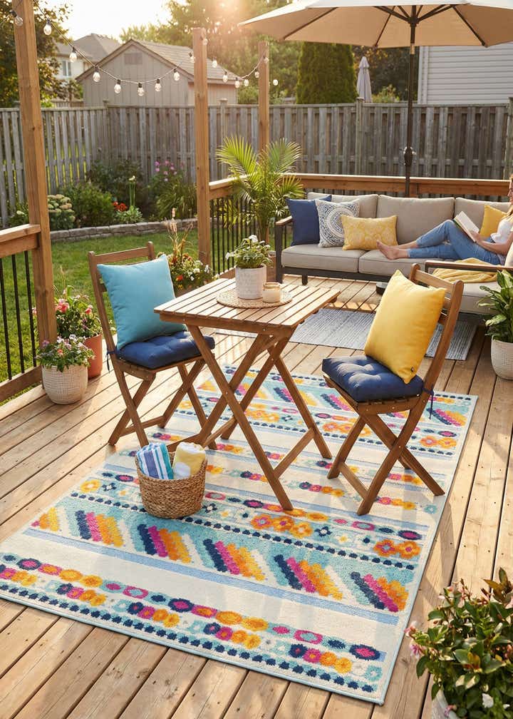 5' 3 x 8' Easy-Clean Aruba Indoor / Outdoor Rug