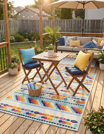 5' 3 x 8' Easy-Clean Aruba Indoor / Outdoor Rug