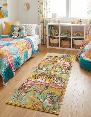 2' 2 x 5' 1 Tiger Whimsy Kids Runner Rug