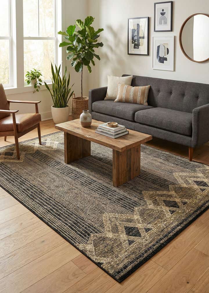 7' x 10' Easy-Clean Modern Indoor / Outdoor Rug