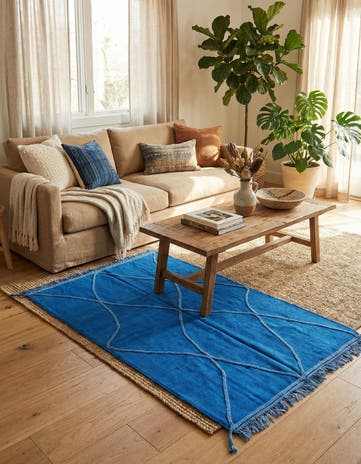 4' 1 x 6' 1 Hand Woven Kilim Modern Wool Rug