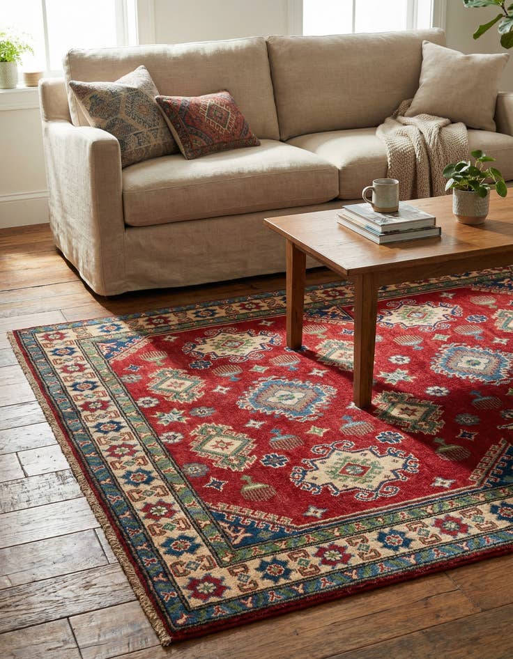 Detail image of 3' 3 x 5' 1  Hand Knotted Kazak Rug