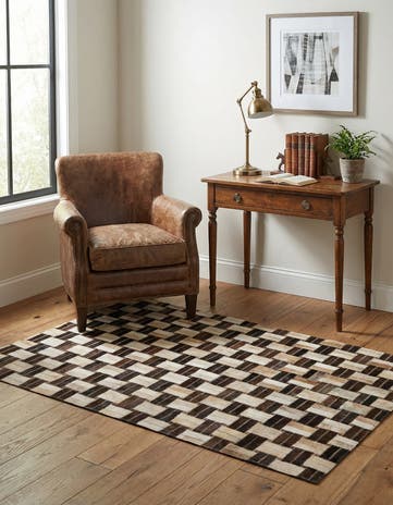 3' 1 x 4' 11 Cowhide - Patchwork Rug
