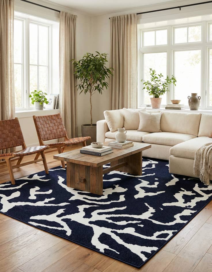 Detail image of  7' 10 x 10'  Washable Sabrina Soto Indoor / Outdoor Rug