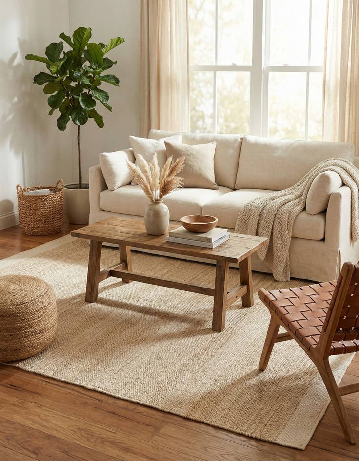 Detail image of  5' 1 x 8'  Hand Woven Lariat Rug