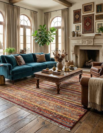 8' 2 x 9' 8 Torkman Wool Rug