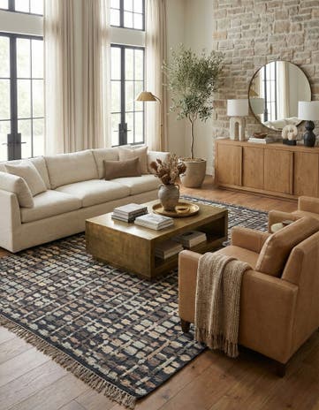 9' x 12' 2 Hand Knotted Darya Wool Rug