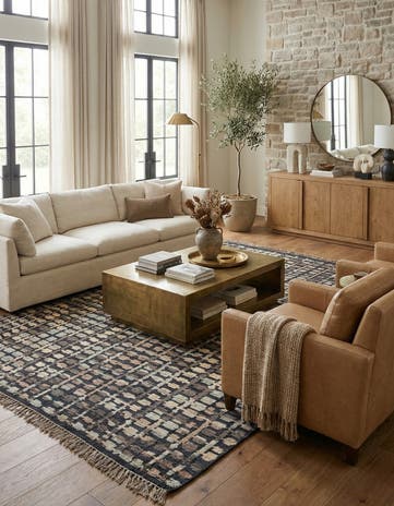 9' x 12' 2 Hand Knotted Darya Wool Rug