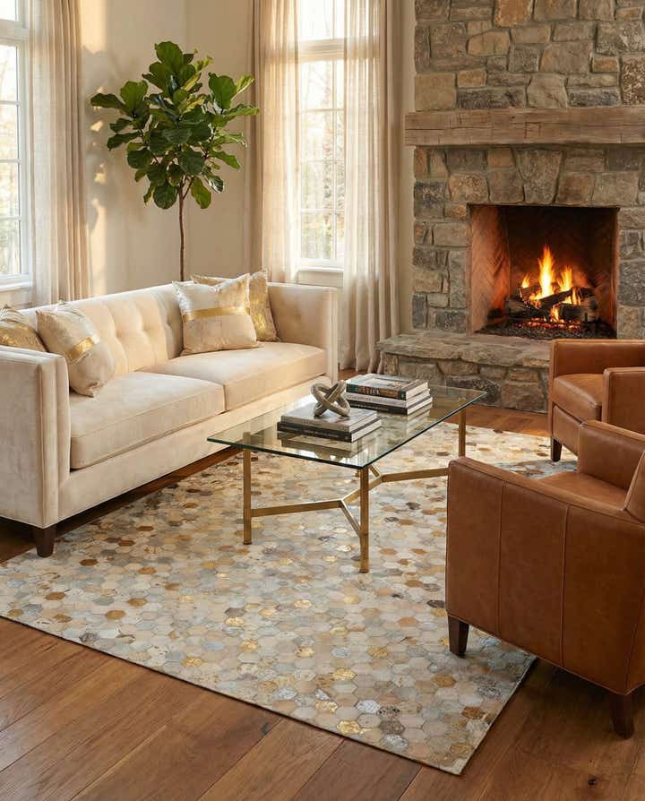 5' x 8' Cowhide - Patchwork Rug