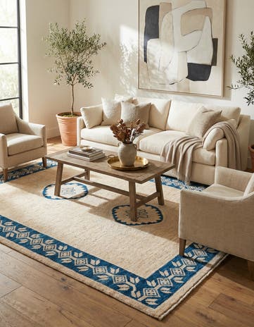 9' 1 x 12' 3 Hand Knotted Moroccan Wool Rug