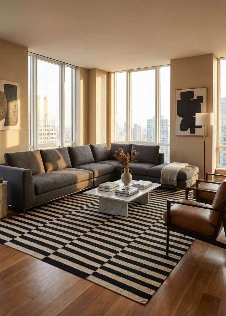 8' 3 x 11' 1 Hand Woven Kilim Modern Wool Rug