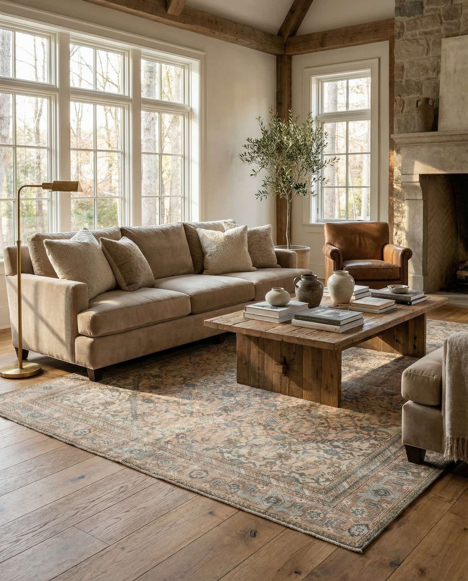 6' 7 x 9' 4 Hand Knotted Ultra Vintage Persian Wool Rug