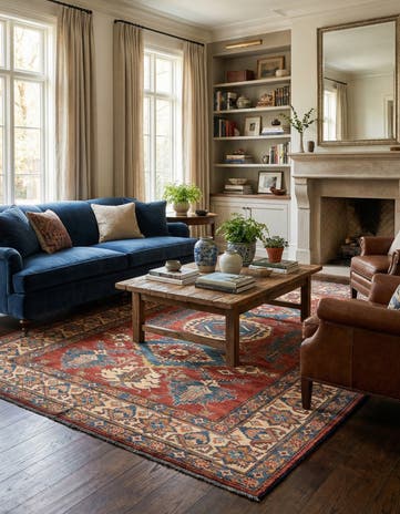 7' x 10' 7 Hand Knotted Kazak Wool Rug