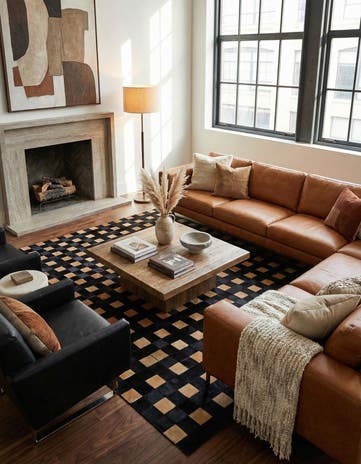 7' 11 x 9' 10 Cowhide - Patchwork Rug