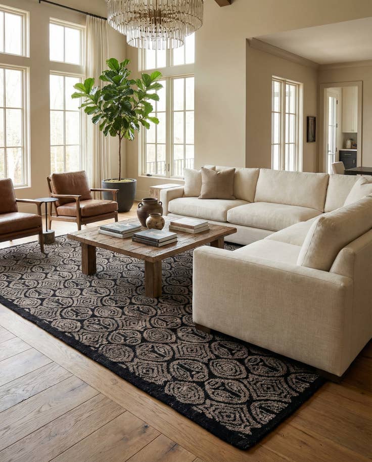 Detail image of 9' 8 x 14' 2 Hand Knotted Darya Wool Rug