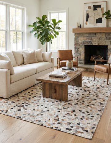 5' 4 x 7' 7 Cowhide Stocks Rug