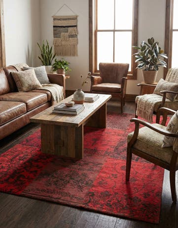 4' 6 x 7' 6 Hand Knotted Kilim Patchwork Wool Rug