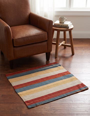 2' 5 x 2' 5 Hand Woven Pillow Wool Square Rug