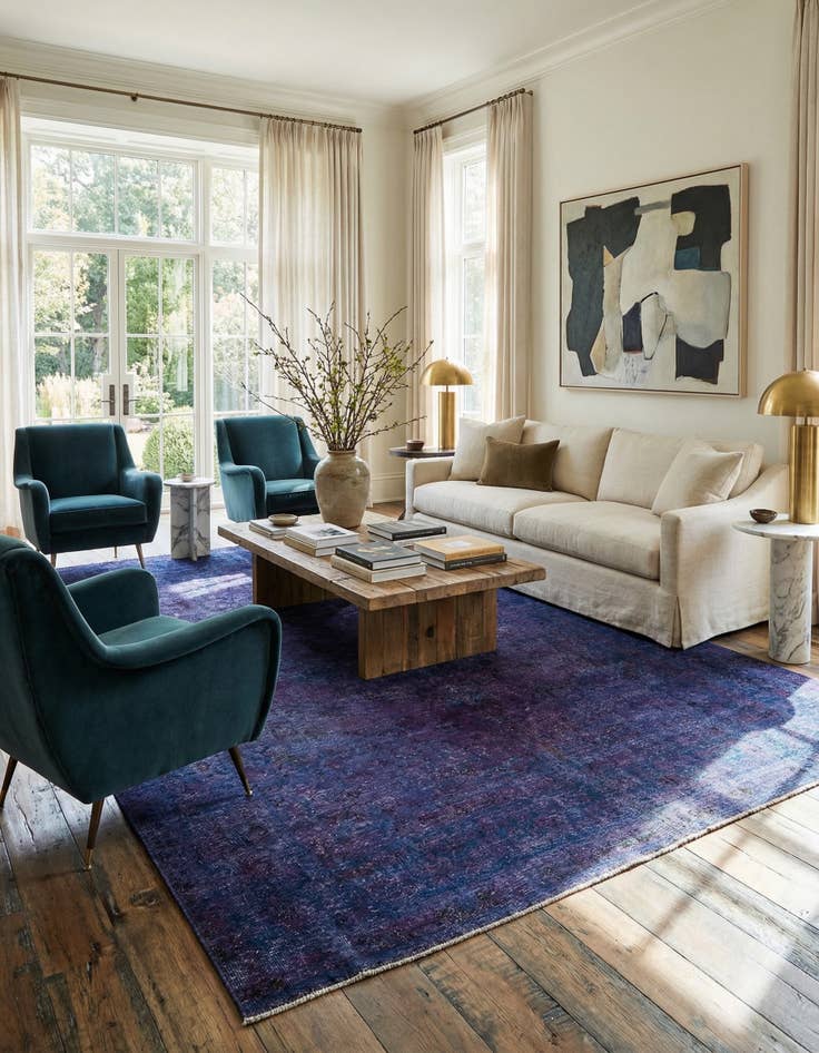 Detail image of 7' 7 x 10' 5  Hand Knotted Ultra Vintage Persian Wool Rug