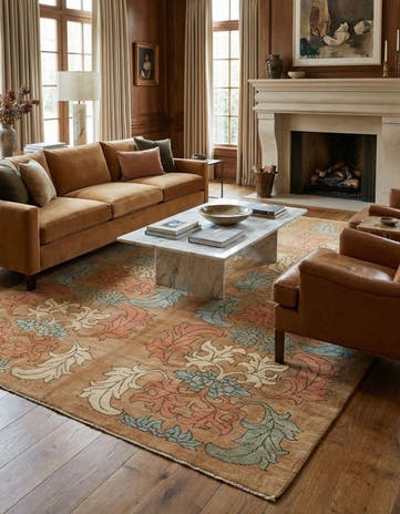8' 9 x 12' 6 Hand Knotted Oushak Wool Rug