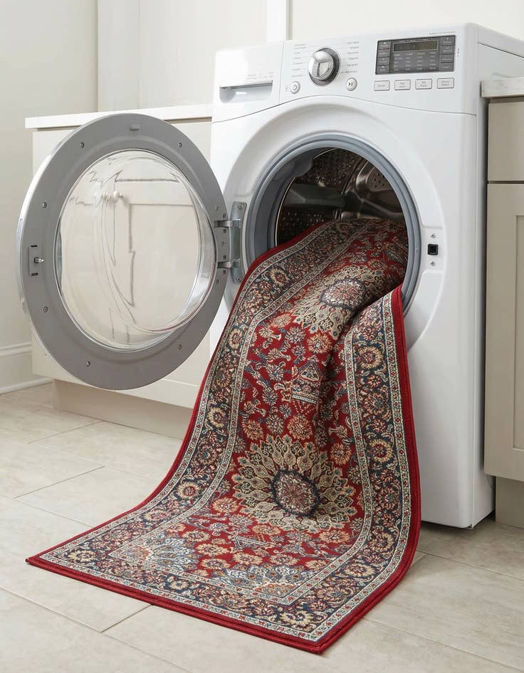 Detail image of 2' 7 x 12'  Washable Traditional Indoor / Outdoor Runner Rug