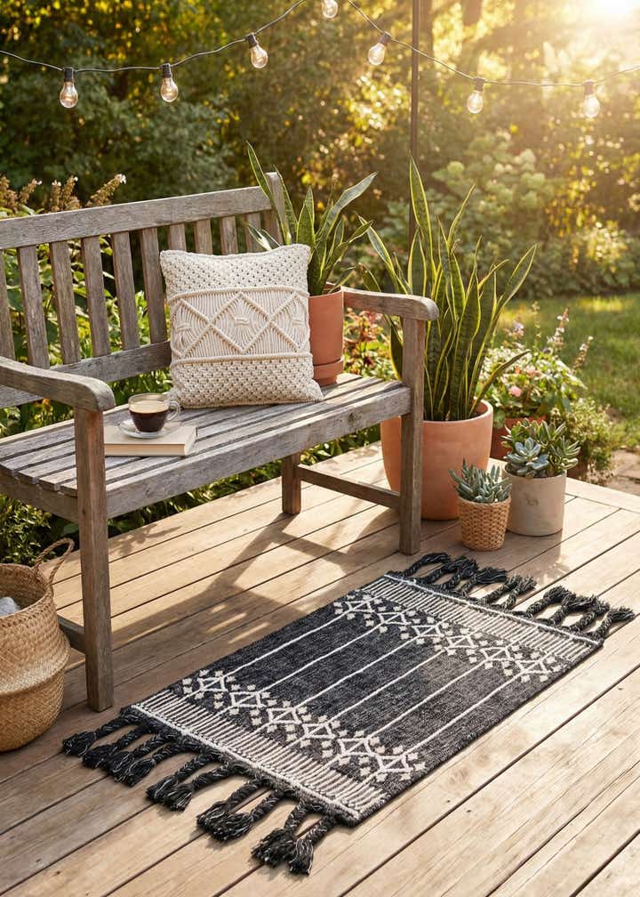 2' x 3' 1 Easy-Clean Eco Bohemian Indoor / Outdoor Rug