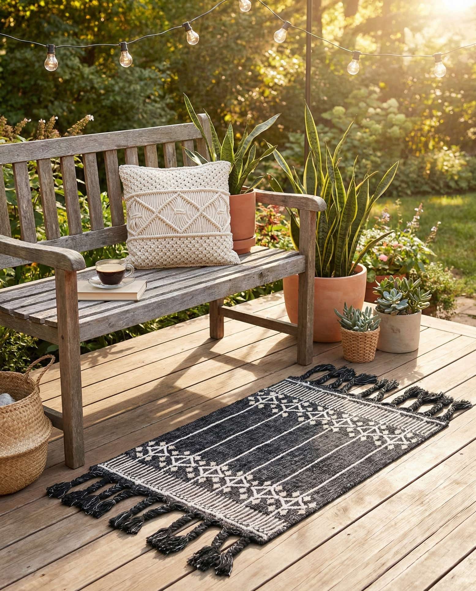 2' x 3' 1 Easy-Clean Eco Bohemian Indoor / Outdoor Rug