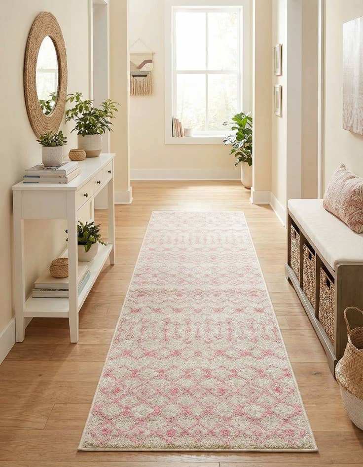 Detail image of  2' x 8' Moroccan Trellis Runner Rug