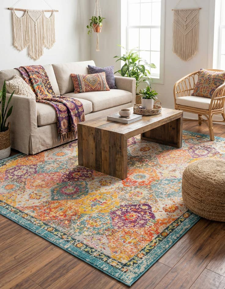 Detail image of  6' x 6' Madeline Square Rug