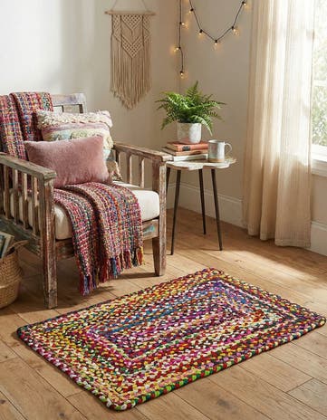 Handmade Braided Chindi Rug