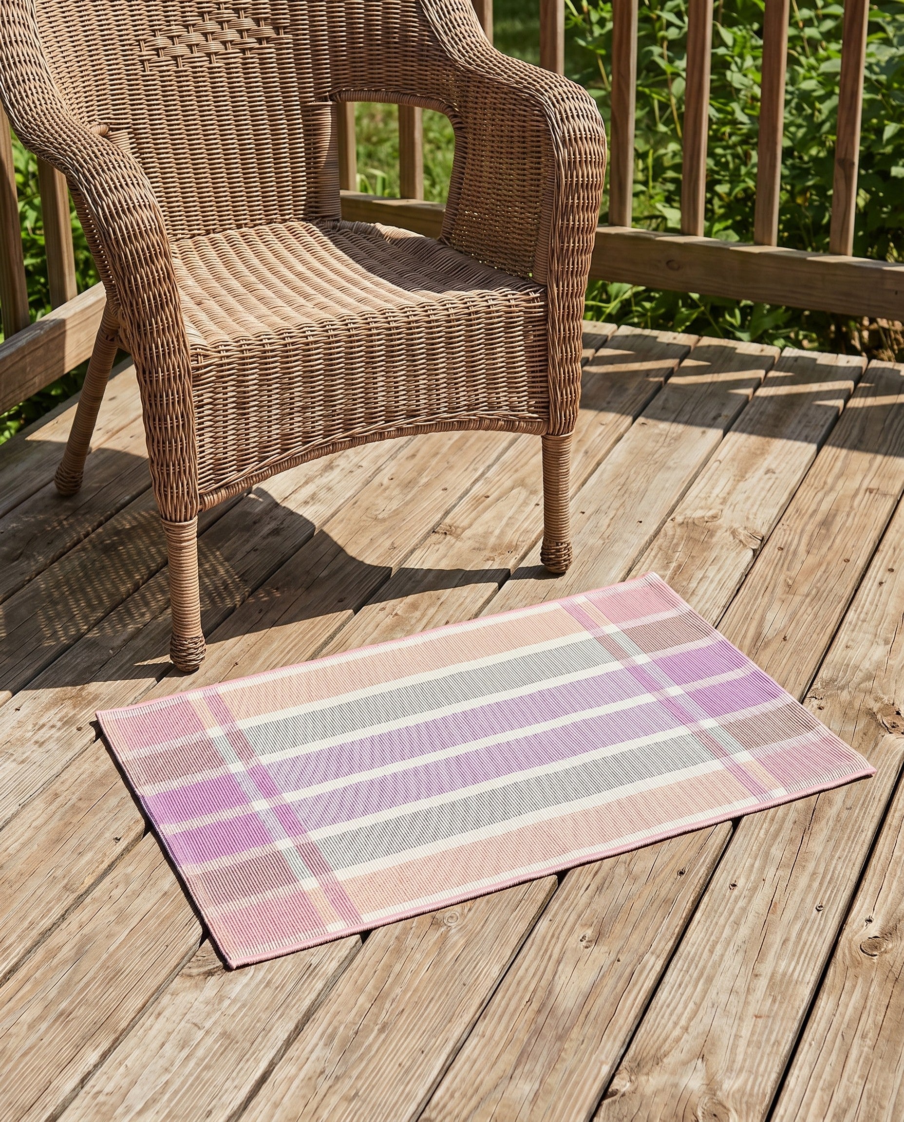 2' x 3' Easy-Clean Ribbon Indoor / Outdoor Rug