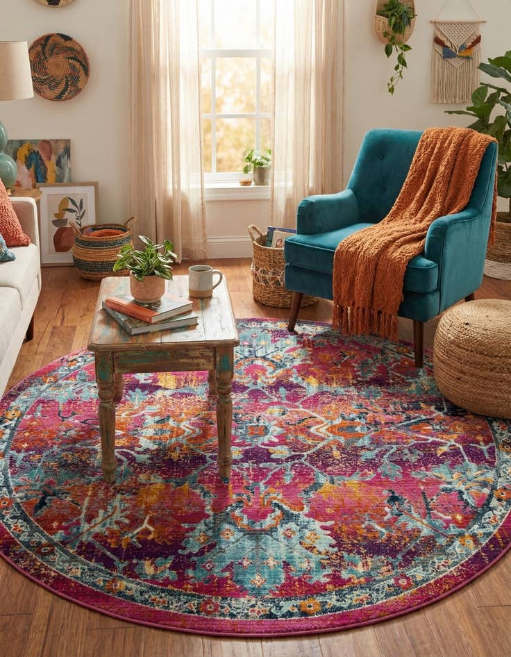 Detail image of  5' x 5' Budapest Round Rug