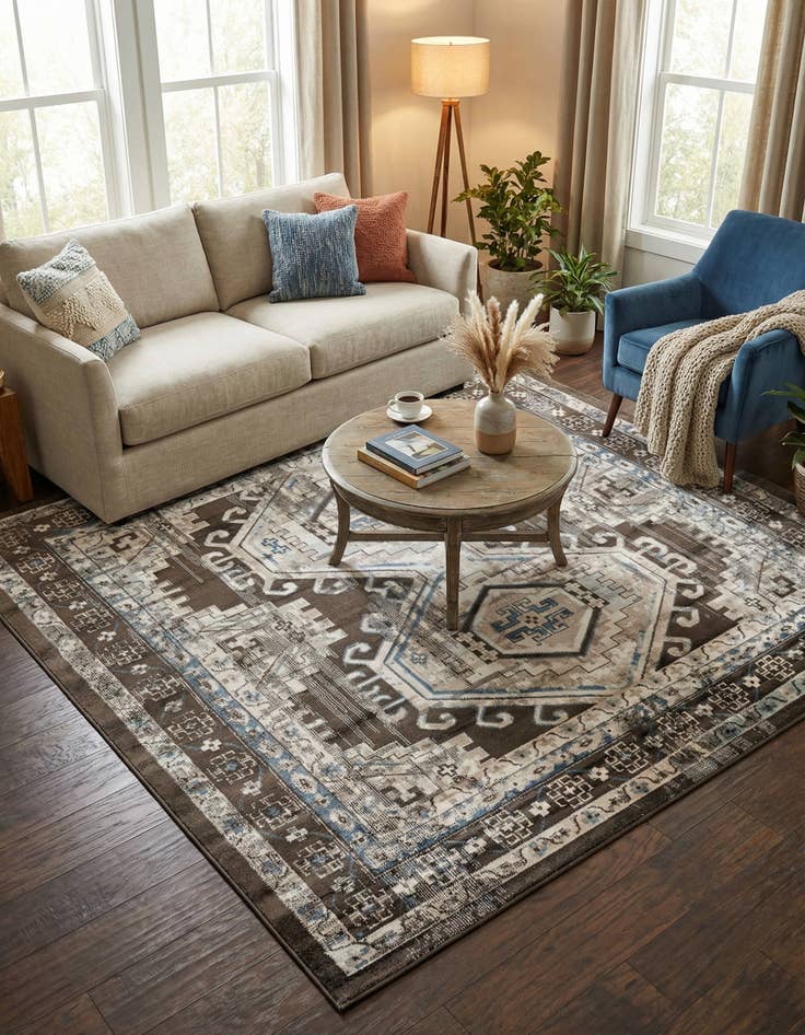 Detail image of  7' 10 x 7' 10 Charlotte Square Rug