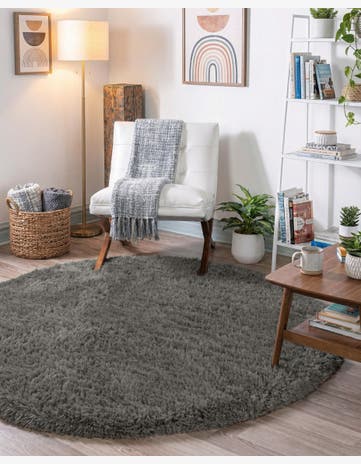 4' x 4' Infinity Shag Round Rug