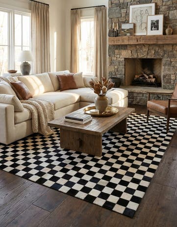 5' x 8' Cowhide Leather Rug