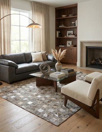 5' 2 x 7' 11 Cowhide - Patchwork Rug