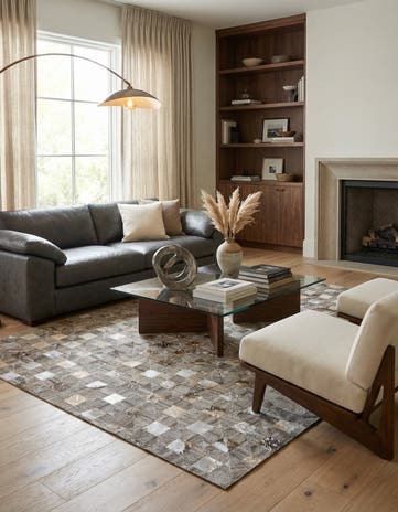 5' 2 x 7' 11 Cowhide - Patchwork Rug