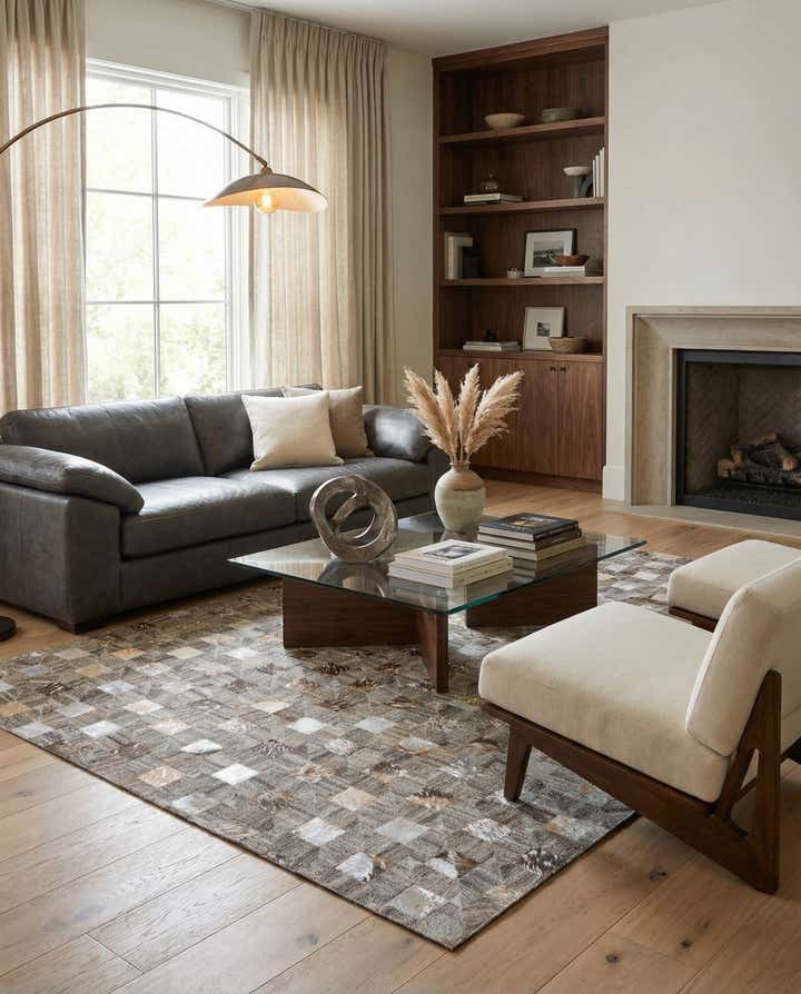 5' 2 x 7' 11 Cowhide - Patchwork Rug