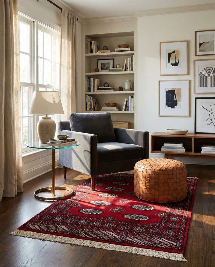 3' 2 x 5' 1 Hand Knotted Torkaman Wool Rug