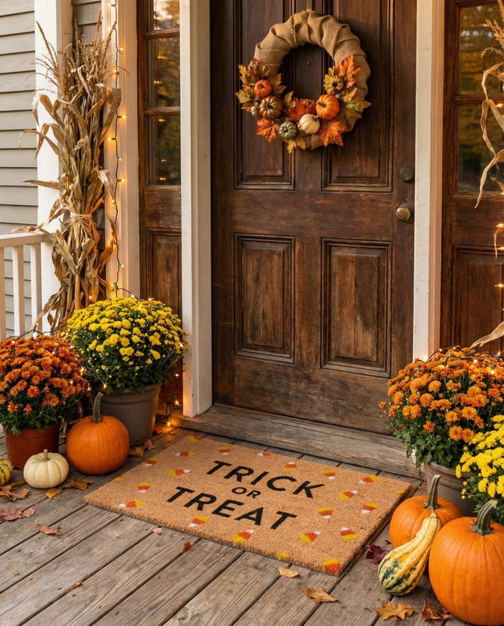 Detail image of 1' 6 x 2' 6 Halloween Trick or Treat Doormat
