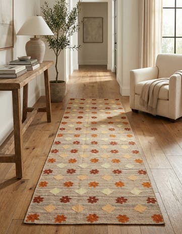 3' x 10' 4 Hand Woven Kilim Modern Wool Runner Rug