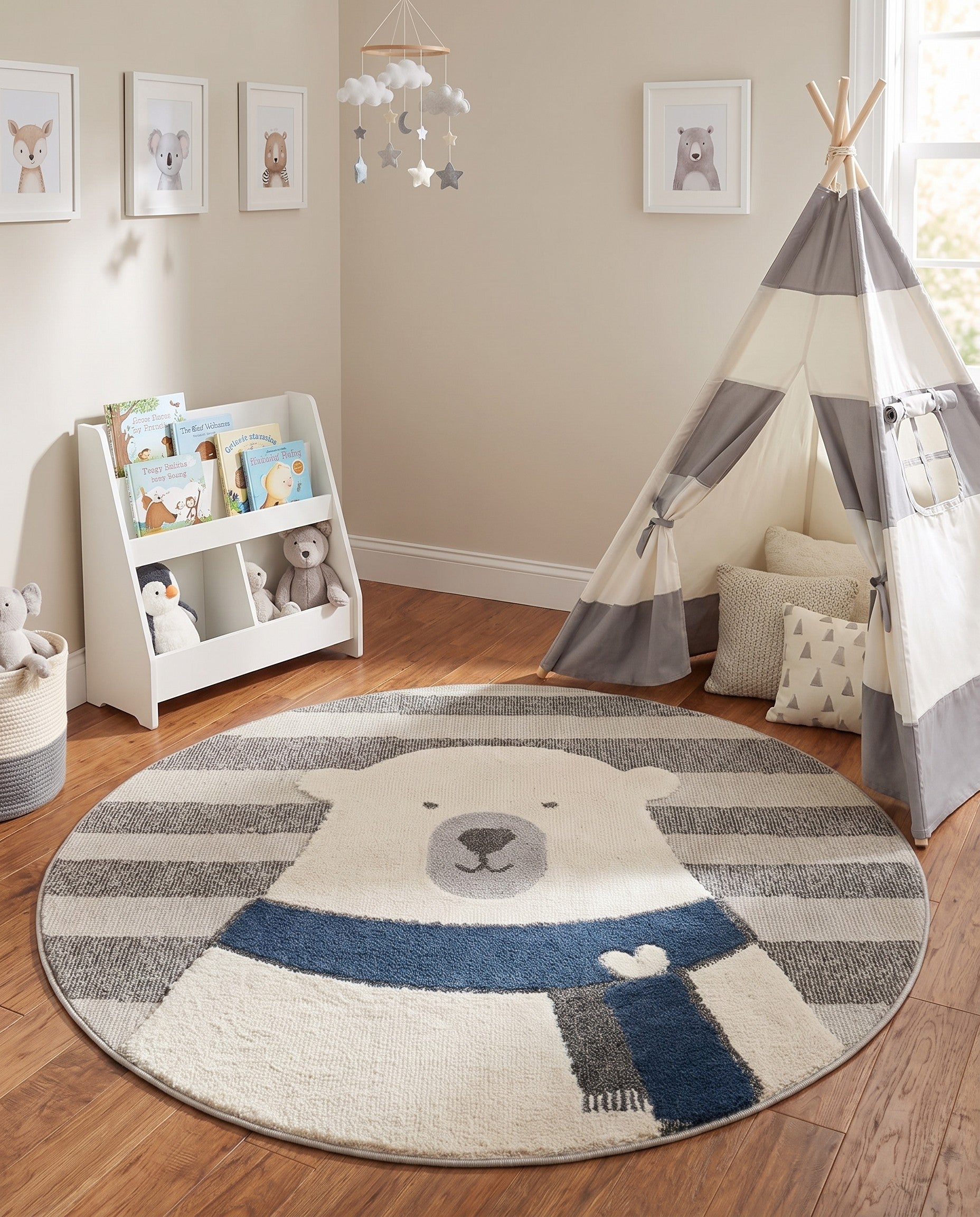 5' x 5' Whimsy Kids Round Rug